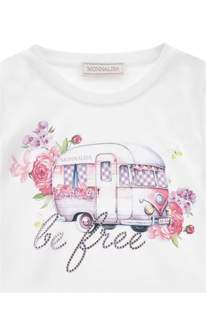 t-shirt in cotone bianco MONNALISA KIDS | 19G60270010099